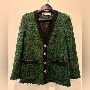 ZARA tweed blazer jacket